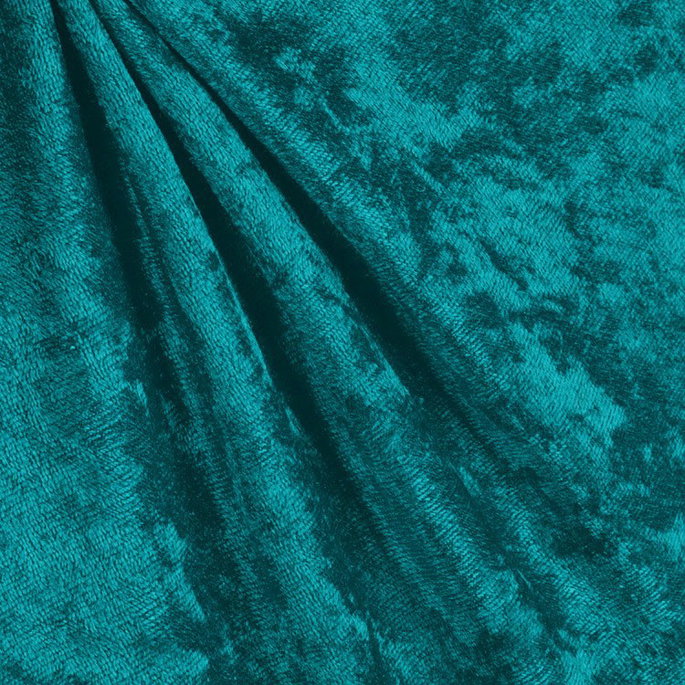 Teal Panne Velvet Fabric image 2 of 2