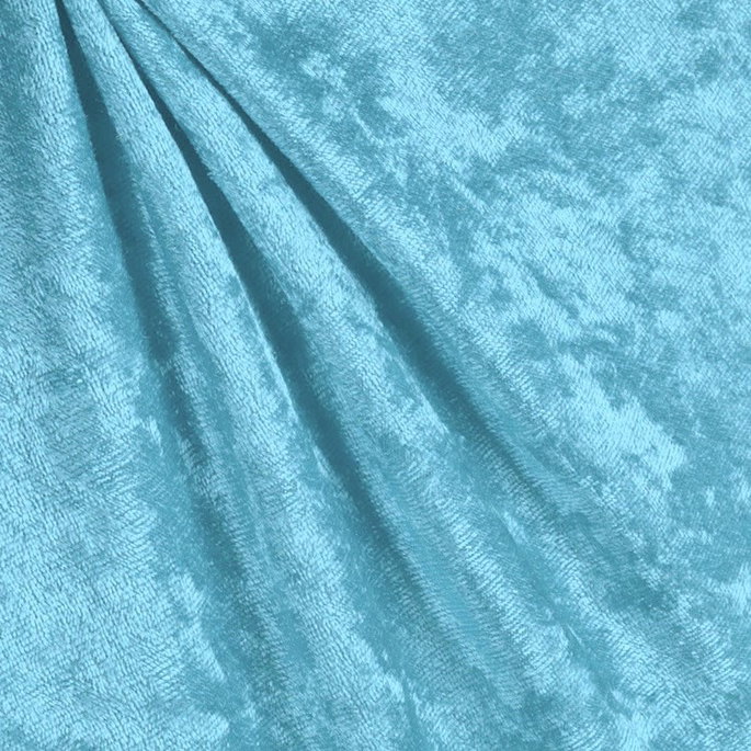Turquoise Panne Velvet Fabric image 2 of 2