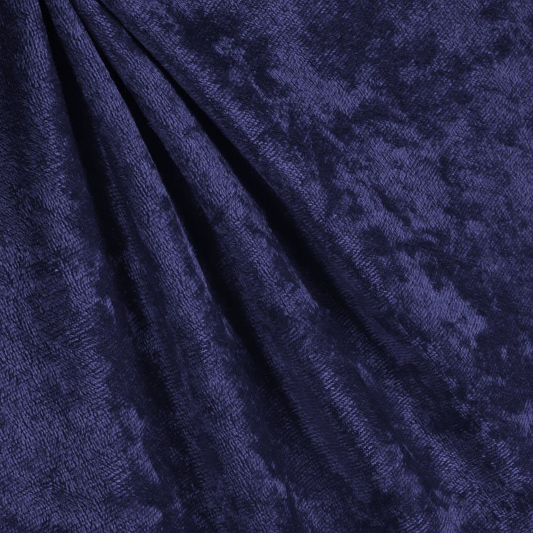 Stretch Velvet Fabric 60'' Wide by The Yard for Sewing Apparel Costumes  Craft (1 Yard, Navy Blue)
