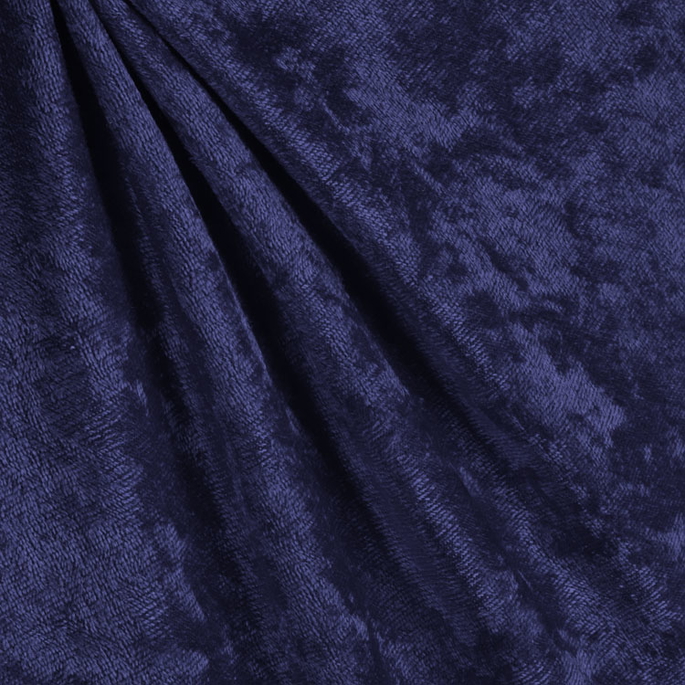 Navy Blue Panne Velvet Fabric image 2 of 2