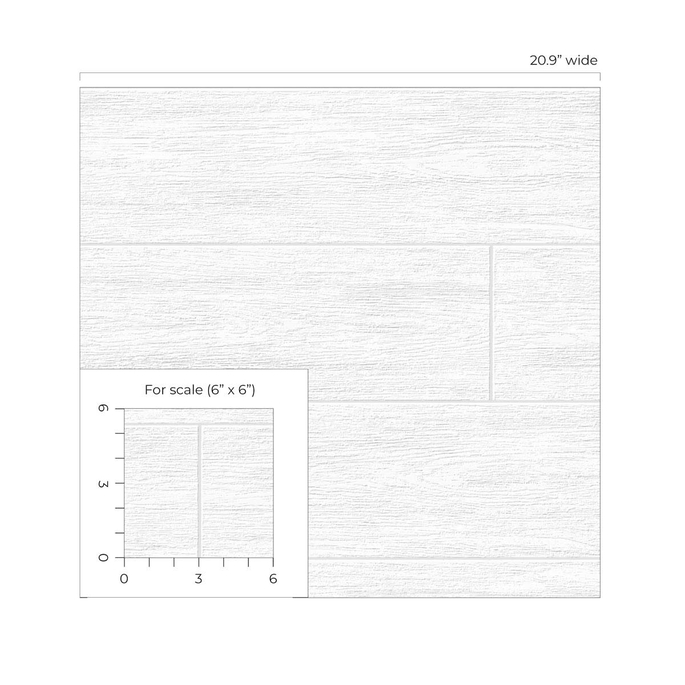 Seabrook Designs Faux Shiplap White Paintable Wallpaper image 5 of 5