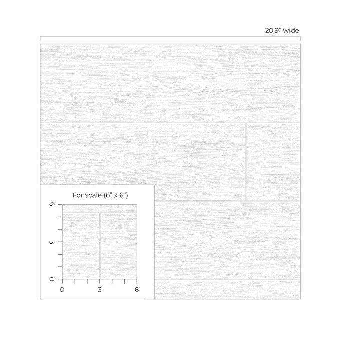 Seabrook Designs Faux Shiplap White Paintable Wallpaper image 5 of 5