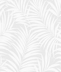 Seabrook Designs Tossed Palm White Paintable Wallpaper