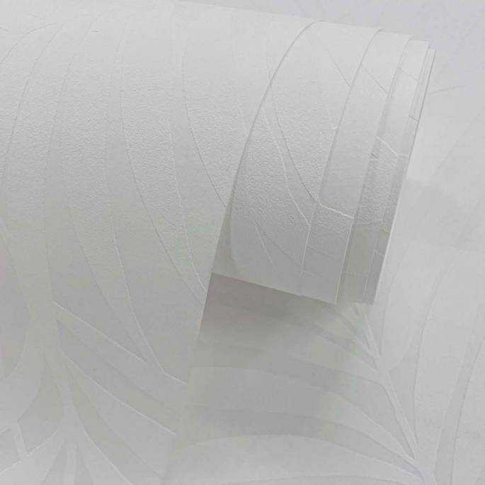 Seabrook Designs Tossed Palm White Paintable Wallpaper image 4 of 5