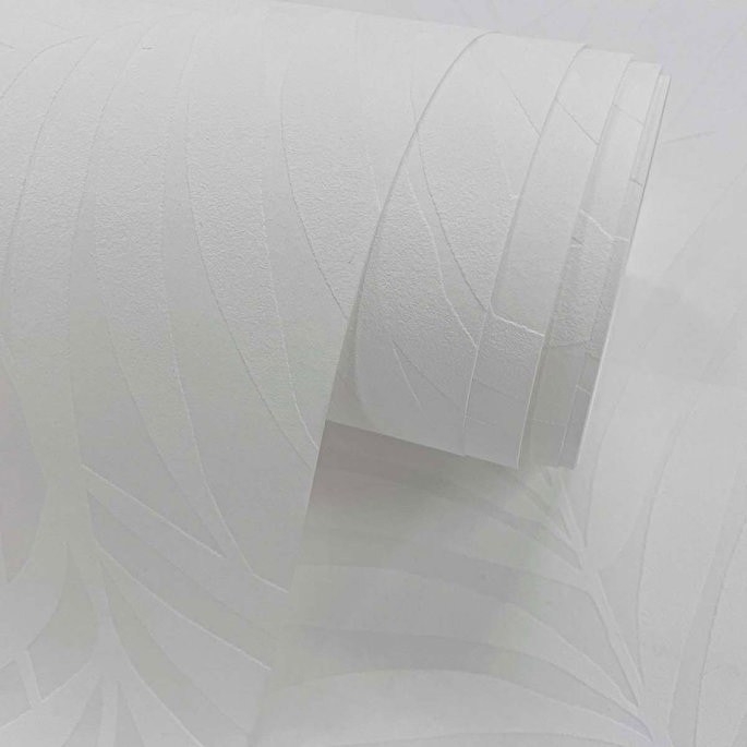 Seabrook Designs Tossed Palm White Paintable Wallpaper image 4 of 5