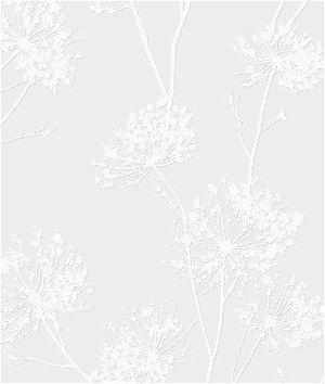 Seabrook Designs Dandelion Fields White Paintable Wallpaper