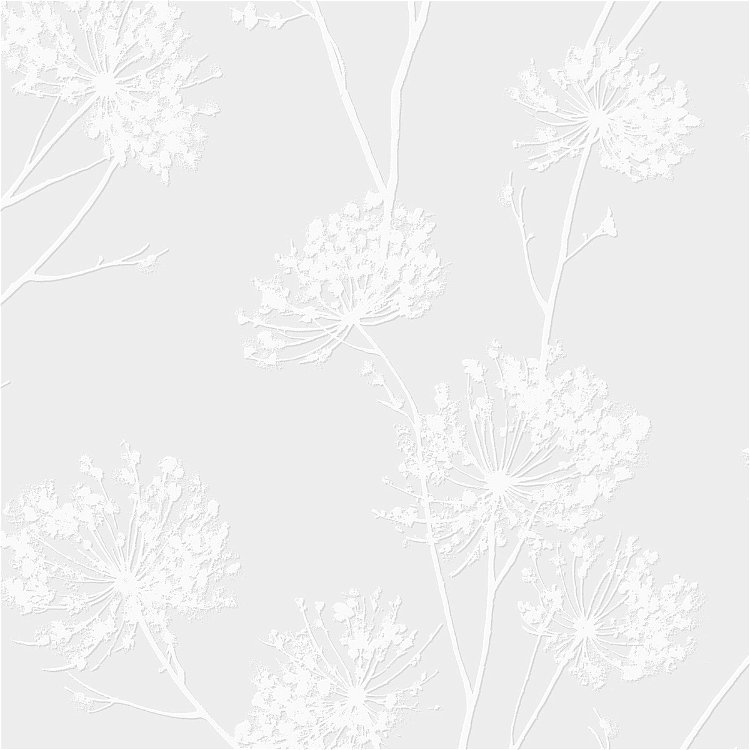 Seabrook Designs Dandelion Fields White Paintable Wallpaper