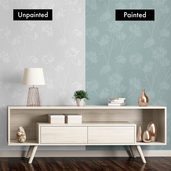 Seabrook Designs Dandelion Fields White Paintable Wallpaper image 3 of 5