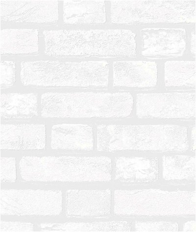 Seabrook Designs Vintage Brick White Paintable Wallpaper