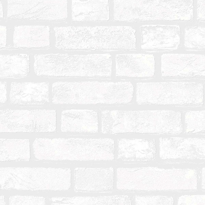 Seabrook Designs Vintage Brick White Paintable Wallpaper image 1 of 5