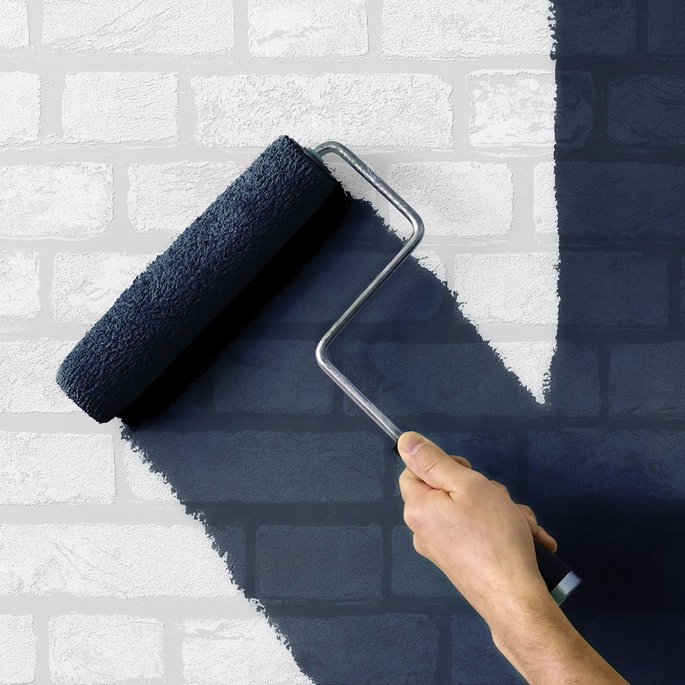 Seabrook Designs Vintage Brick White Paintable Wallpaper image 2 of 5