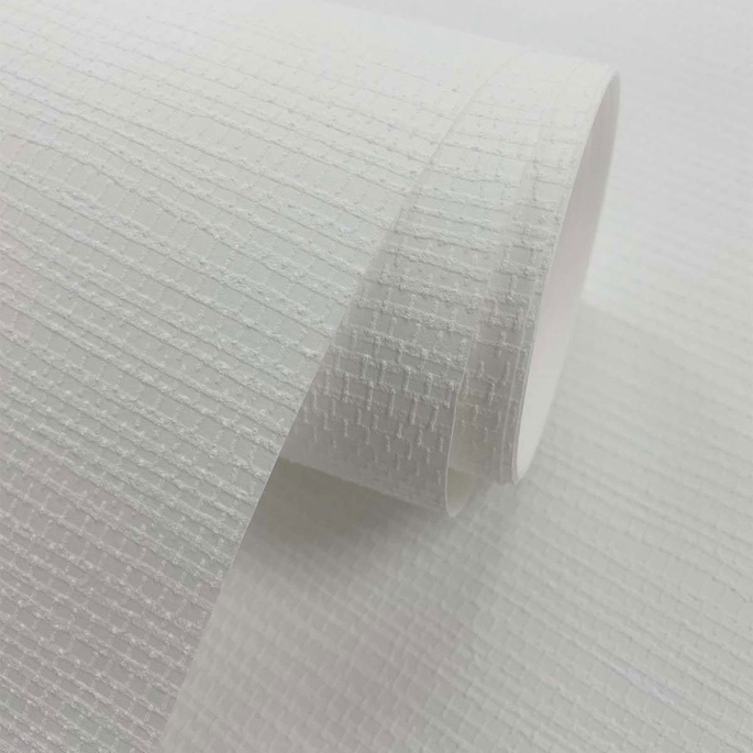 Seabrook Designs Faux Grasscloth White Paintable Wallpaper image 4 of 5