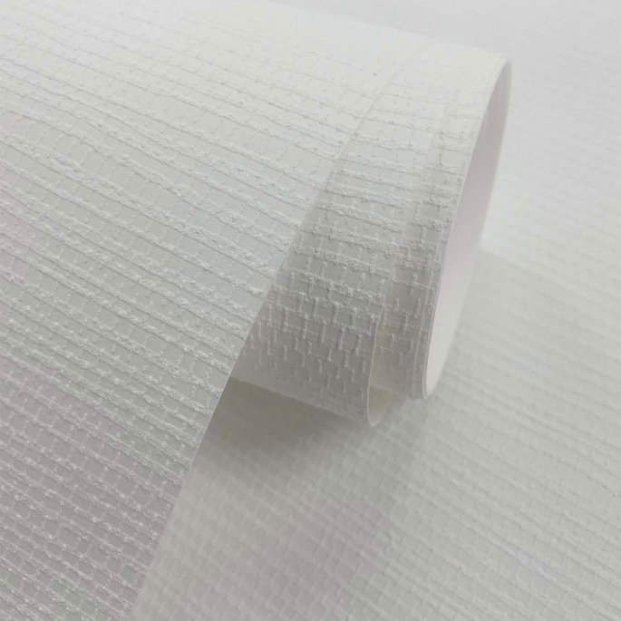 Seabrook Designs Faux Grasscloth White Paintable Wallpaper image 4 of 5