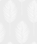 Seabrook Designs Palm Leaf White Paintable Wallpaper