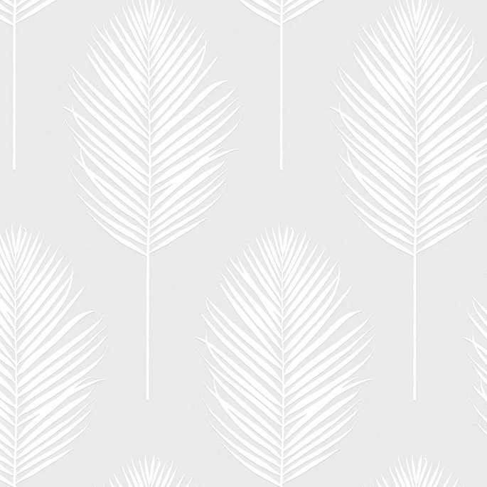 Seabrook Designs Palm Leaf White Paintable Wallpaper image 1 of 5