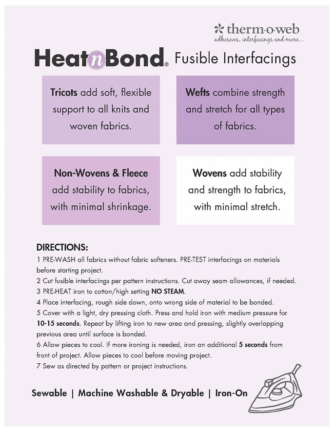 Therm O Web HeatnBond Light Weight Non-Woven Fusible Interfacing - White image 2 of 2