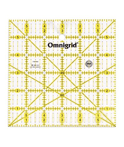 Omnigrid Quilter's Ruler with Angles - 6 inch x 6 inch