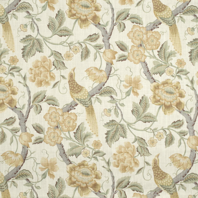 Robert Allen @ Home Peony Call Parchment Fabric image 1 of 3