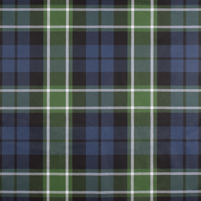 Robert Allen @ Home Plaid Glen Navy Green Fabric image 1 of 3