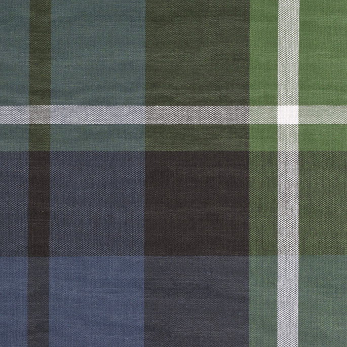 Robert Allen @ Home Plaid Glen Navy Green Fabric image 2 of 3