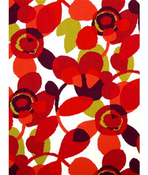 Robert Allen @ Home Abstract Flora Poppy Fabric
