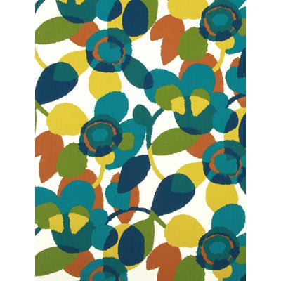Robert Allen @ Home Abstract Flora Turquoise Fabric