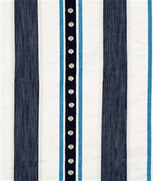Beacon Hill Aurora Stripe Indigo Fabric
