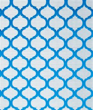 Beacon Hill Carnaval Tile Island Blue Fabric