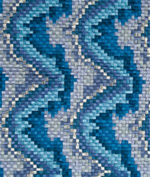 Beacon Hill Copa Mosaic Indigo Fabric