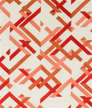 Beacon Hill Abstract Fret Coral Fabric
