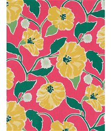 Robert Allen @ Home Jungle Bloom Strawberry Fabric