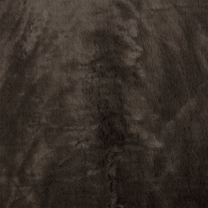 Dark Grey Faux Rabbit Fur Fabric image 2 of 2