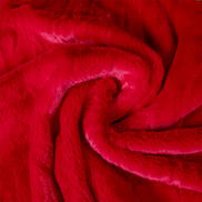 Red Faux Rabbit Fur Fabric