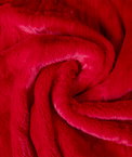 Red Faux Rabbit Fur Fabric