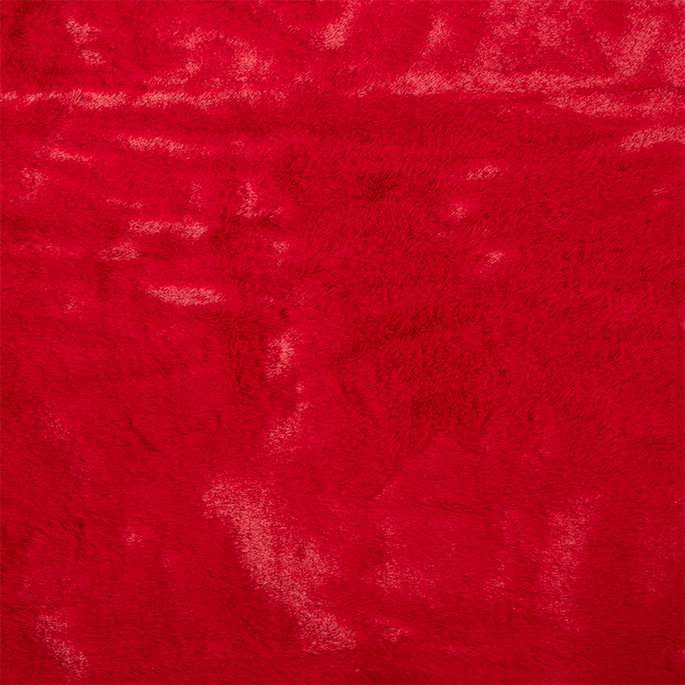 Red Faux Rabbit Fur Fabric image 2 of 2