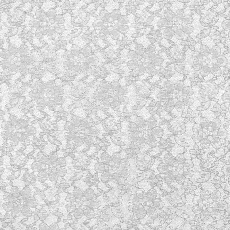 Silver Raschel Lace Fabric