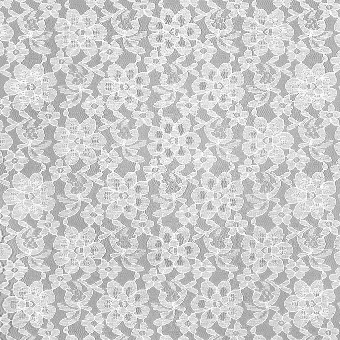 White Raschel Lace Fabric image 1 of 2