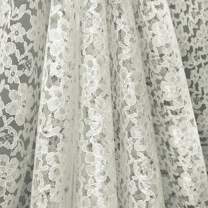 Ivory Raschel Lace Fabric image 2 of 2