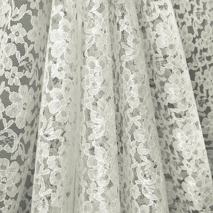 Ivory Raschel Lace Fabric image 2 of 2