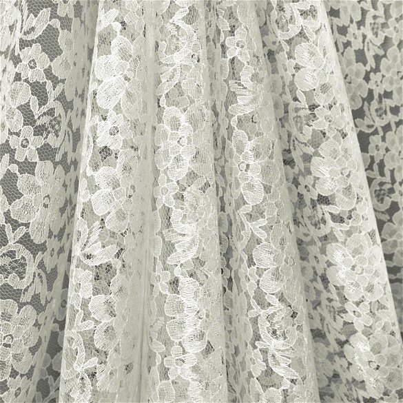 Ivory Raschel Lace Fabric | OnlineFabricStore