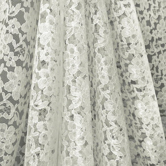 Ivory Raschel Lace Fabric | OnlineFabricStore