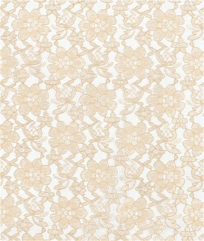 Champagne Raschel Lace Fabric
