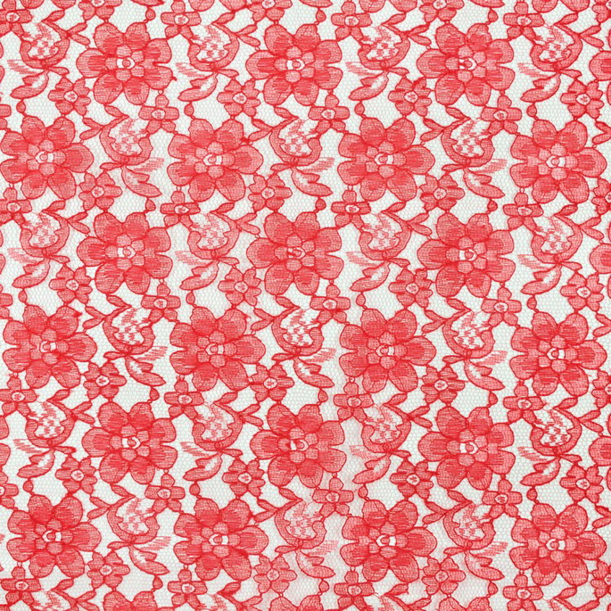 Red Raschel Lace Fabric image 1 of 2