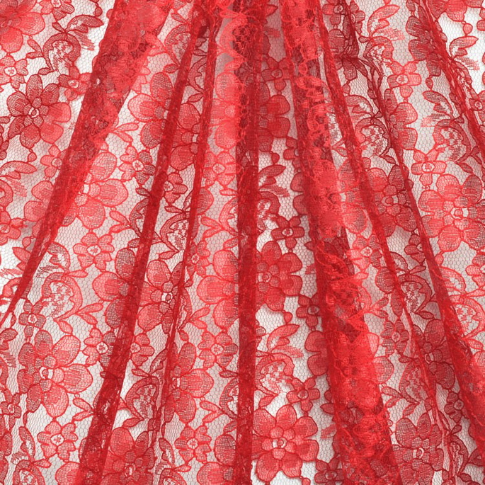 Red Raschel Lace Fabric image 2 of 2