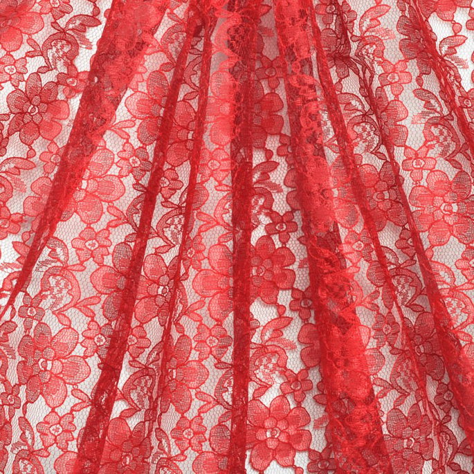 Red Raschel Lace Fabric image 2 of 2