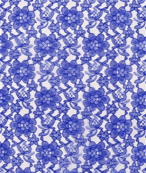 Royal Blue Raschel Lace Fabric