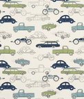 Premier Prints Retro Rides Felix/Natural Canvas Fabric