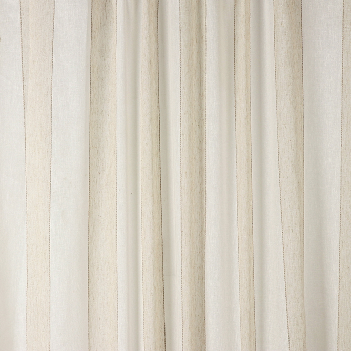 RK Classics 118" Klaus Sheer Stripe Linen/White Fabric image 1 of 3
