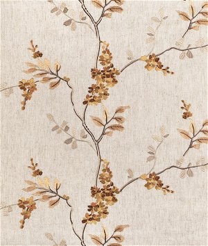 RK Classics Annabelle Embroidery Mustard Fabric