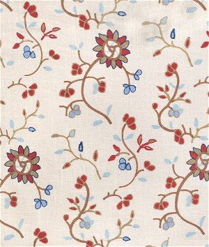RK Classics Spinney Embroidery Berry Fabric